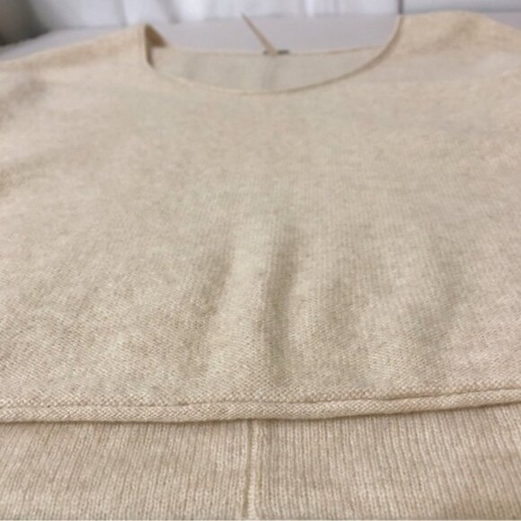 FP Now or Never Oatmeal Cashmere Silk V-neck Lightweight Pullover Sweater XS - Picture 3 of 10